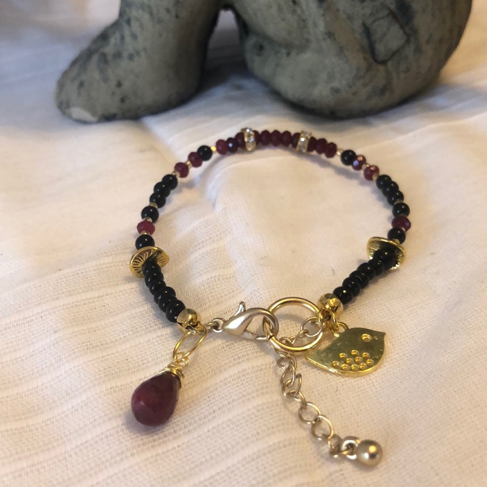 RED RUBY AND BLACK ONYX - Picture 2 of 8